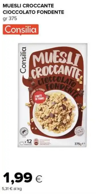 MUESLI CROCCANTE CIOCCOLATO FONDENTE gr 375