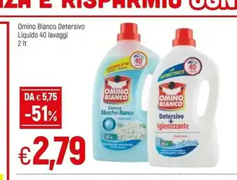 Galassia Omino Bianco Detersivo Liquido 40 Lavaggi offerta