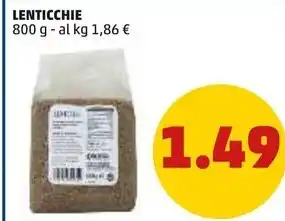 PENNY LENTICCHIE 800 g offerta