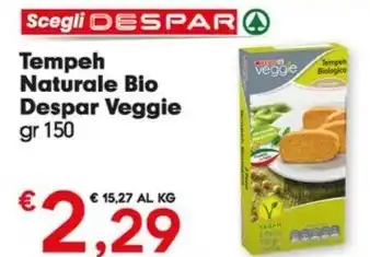 Despar Tempeh Naturale Bio Despar Veggie offerta