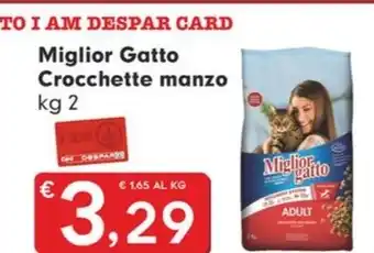 Despar Miglior Gatto Crocchette manzo kg 2 offerta