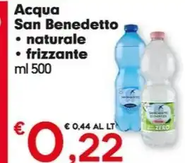 Despar Acqua San Benedetto naturale - frizzante ml 500 offerta