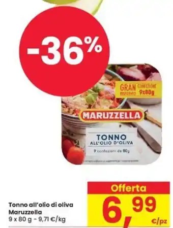 Eurospar Tonno all'olio di oliva Maruzzella 9 x 80 g offerta