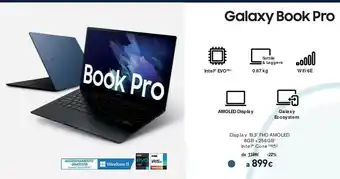 Unieuro Samsung Galaxy Book Pro , 13.3", Windows 10, Intel Core I5, 8 GB RAM, 256 GB RAM, Mystic Blue offerta