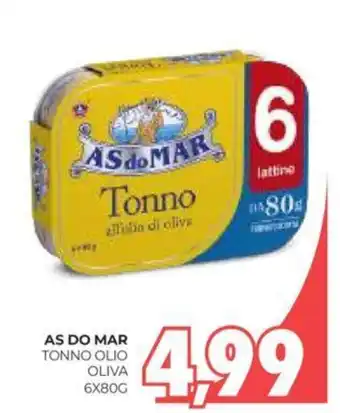 Eté AS DO MAR TONNO OLIO OLIVA 6X80G offerta