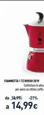 Unieuro Bialetti Fiammetta Rosso offerta