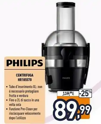 Unieuro Philips Centrifuga HR185570 offerta