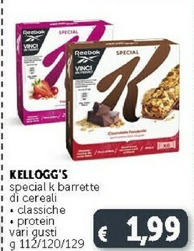 Deco Supermercati Kellogg's - Special K Barretta Di Cereali Con Mirtilli Rossi 129 G(ml) offerta