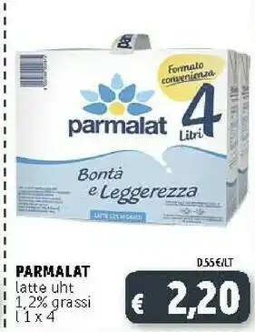 Deco Supermercati Parmalat Fibresse Latte UHT 1% Di Grassi 1000 G(ml) offerta