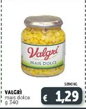 Valgri Mais Dolce 340 G(ml)