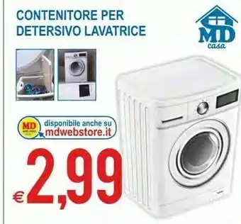 MD Discount Contenitore Per Detersivo Lavatrice offerta