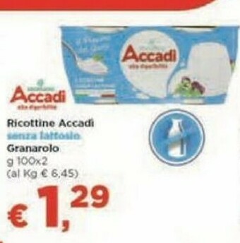 Granarolo Granarolo - Accadì Senza Lattosio 2 Ricottine 200 g(ml)