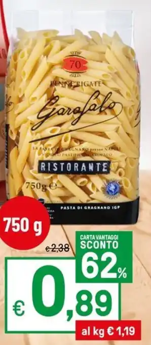 Iper La Grande Pasta di grano duro formati assortiti 750 g GAROFALO offerta