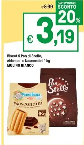 Iper La Grande Biscotti Pan di Stelle, Abbracci o Nascondini 1 kg MULINO BIANCO offerta