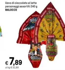 Iper La Grande Uovo di cioccolato al latte personaggi assortiti 240 g BALOCCO offerta