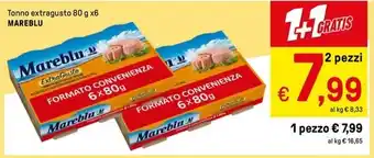 Tonno extragusto 80 g x6 MAREBLU
