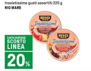 Iper La Grande Insalatissime gusti assortiti 220 g RIO MARE offerta