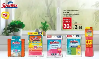 Iper La Grande Linea panni in mocrofibra SPONTEX offerta