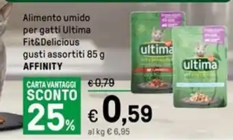 Iper La Grande Alimento umido per gatti Ultima Fit&Delicious gusti assortiti 85 g AFFINITY offerta