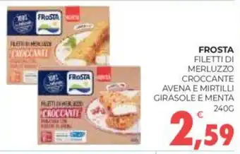 Eté FROSTA FILETTI DI MERLUZZO CROCCANTE AVENA E MIRTILLI GIRASOLE E MENTA 240G offerta