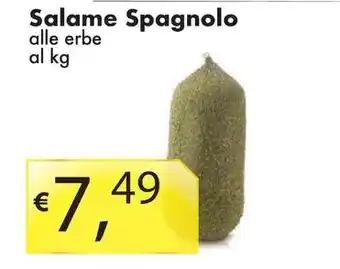 Sugros Salame Spagnolo alle erbe al kg offerta