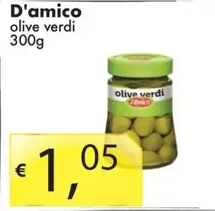 Sugros D'amico olive verdi 300g offerta