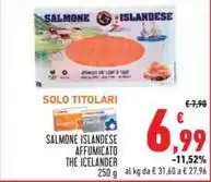 Conad SALMONE ISLANDESE AFFUMICATO THE ICELANDER offerta