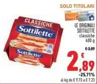 Conad LE ORIGINALI SOTTILETTE classiche offerta