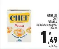 Conad PANNA UHT CHEF PARMALAT cremosa e omogenea 200 ml offerta