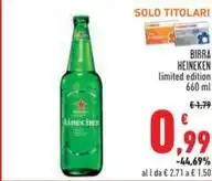Conad BIRRA HEINEKEN limited edition 660 ml offerta