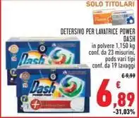 Conad DETERSIVO PER LAVATRICE POWER DASH offerta
