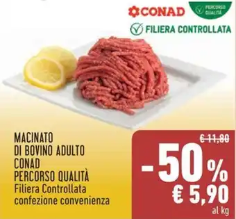 Conad MACINATO DI BOVINO ADULTO CONAD PERCORSO QUALITÀ offerta