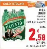 Conad ACQUA ULIVETO minerale offerta