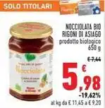 Conad NOCCIOLATA BIO RIGONI DI ASIAGO prodotto biologico offerta