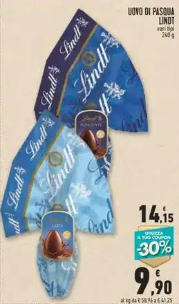 Conad UOVO DI PASQUA LINDT vari tipi offerta