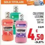 Conad COLLUTORIO LISTERINE vari tipi offerta