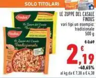 Conad LE ZUPPE DEL CASALE FINDUS vari tipi offerta