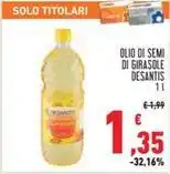 Conad OLIO DI SEMI DI GIRASOLE DESANTIS 1 l offerta