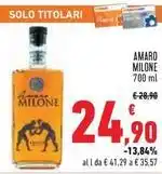 Conad AMARO MILONE 700 ml offerta
