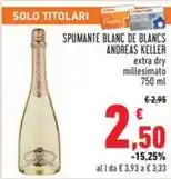 Conad SPUMANTE BLANC DE BLANCS ANDREAS KELLER offerta