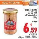 Conad FILETTI DI TONNO ÀS DO MAR all'olio di oliva offerta