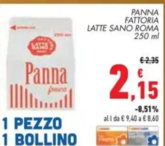 Conad PANNA FATTORIA LATTE SANO ROMA offerta