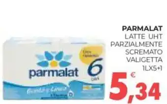 Eté PARMALAT LATTE UHT PARZIALMENTE SCREMATO VALIGETTA 1LX5+1 offerta