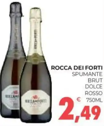 Eté ROCCA DEI FORTI SPUMANTE BRUT DOLCE ROSSO 750ML offerta