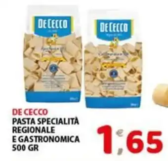 Mio Market DE CECCO PASTA SPECIALITÀ REGIONALE E GASTRONOMICA 500 GR offerta