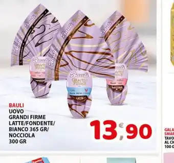 Mio Market BAULI UOVO GRANDI FIRME LATTE/FONDENTE/ BIANCO 365 GR/ NOCCIOLA 300 GR offerta