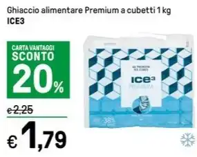Iper La Grande Ghiaccio alimentare Premium a cubetti 1 kg ICE3 offerta