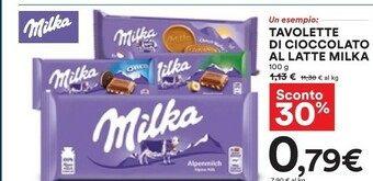 Coop Milka Cioccolato offerta