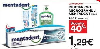 Coop Mentadent Dentifricio offerta