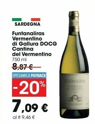 Carrefour Cantina del vermentino Vino bianco offerta
